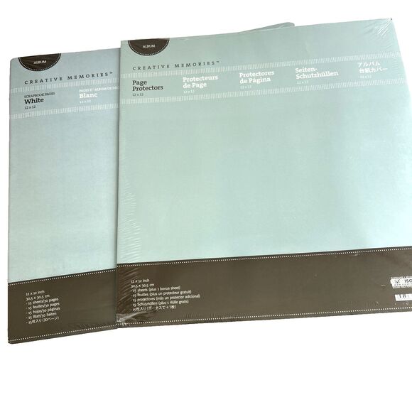 Creative Memories 12x12 Refill Scrapbook Pages AND Page Protectors 2008 - Picture 1 of 8